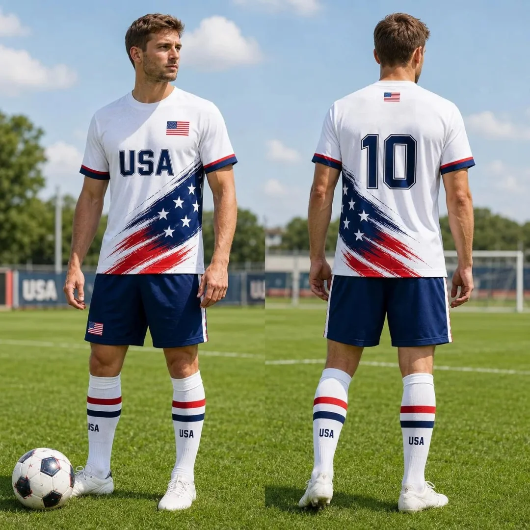 2026 USA Fußballtrikot Nationalmannschaft Fan-Bekleidung Fan-Geschenke Sommer-Sportbekleidung Herren T-Shirt Kinderbekleidung Tee Y2k Damen ﻿ – Detail 4