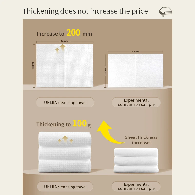 Czysty ręcznik 100% Biobased ręcznik do twarzy jednorazowy ręcznik do twarzy płyn do demakijażu suche chusteczki Ultra miękkie 7,87x7,87 cala 6 paczek