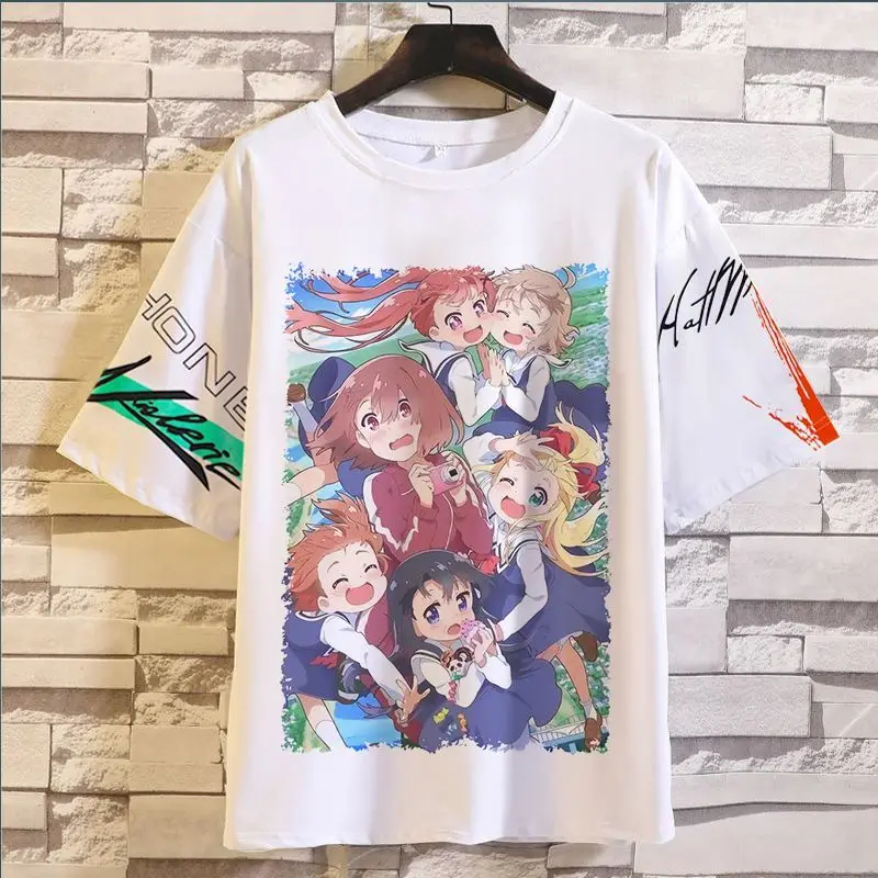 

Anime Game Angel Comes To Me Shirasakihana Merchandise Short Sleeve T-Shirt Summer Loose Round Neck Cosplay Costume For Men And