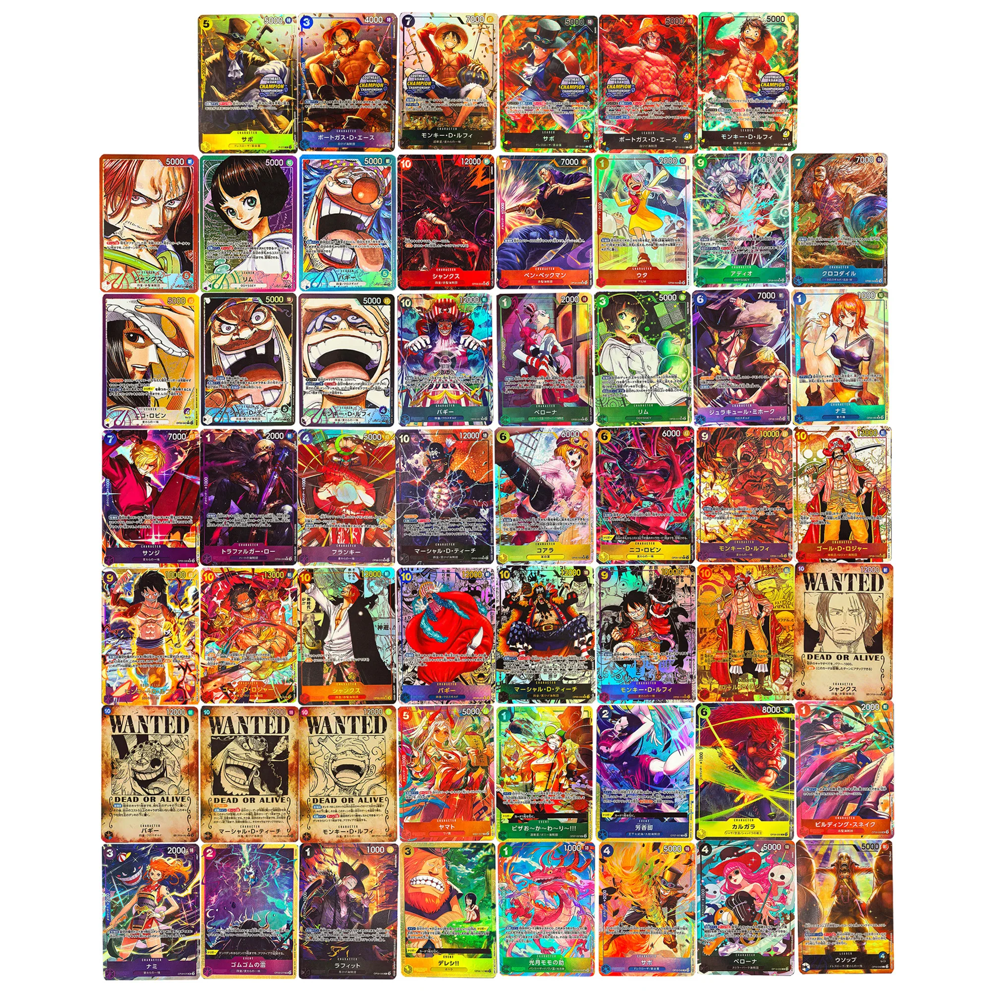 54-pz-set-fai-da-te-self-made-nona-edizione-one-piece-opcg-09-collezione-di-carta-rifrazione-colore-flash-opcg-buggy-anime-card-regalo-giocattolo