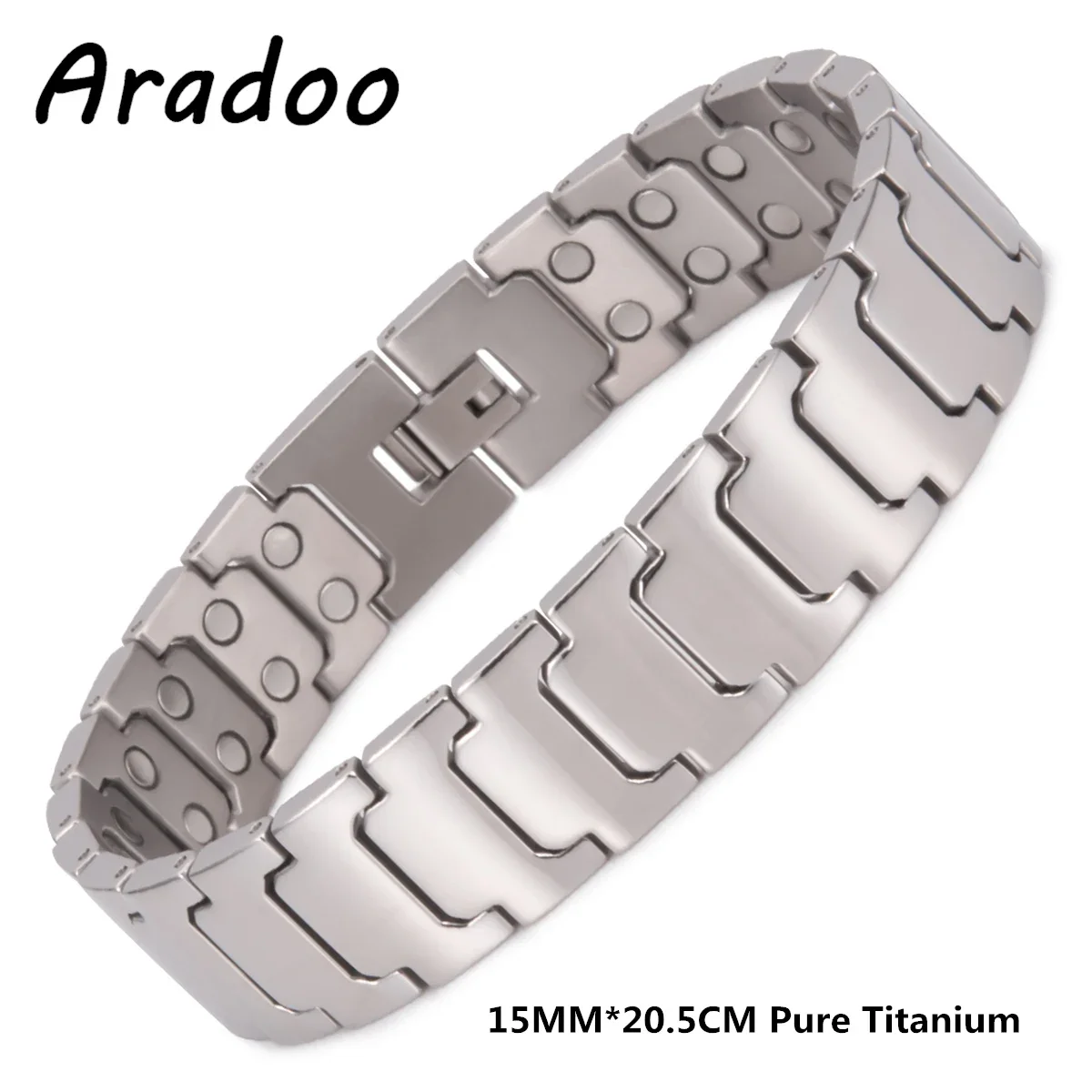 ARADOO Pure Titanium Men’s Bracelet Strong Magnetic Therapy Bracelet