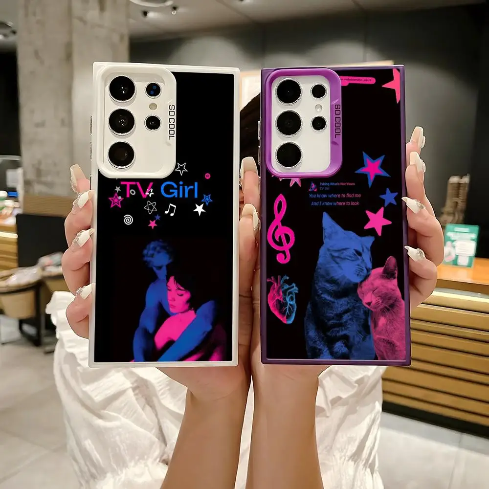 Чехол для телефона Classic Band T_TV Girl Album для Samsung Galaxy S25 Edge S24 S23 S22 S21 S20 Ultra Designer Matte Laser Aurora Funda