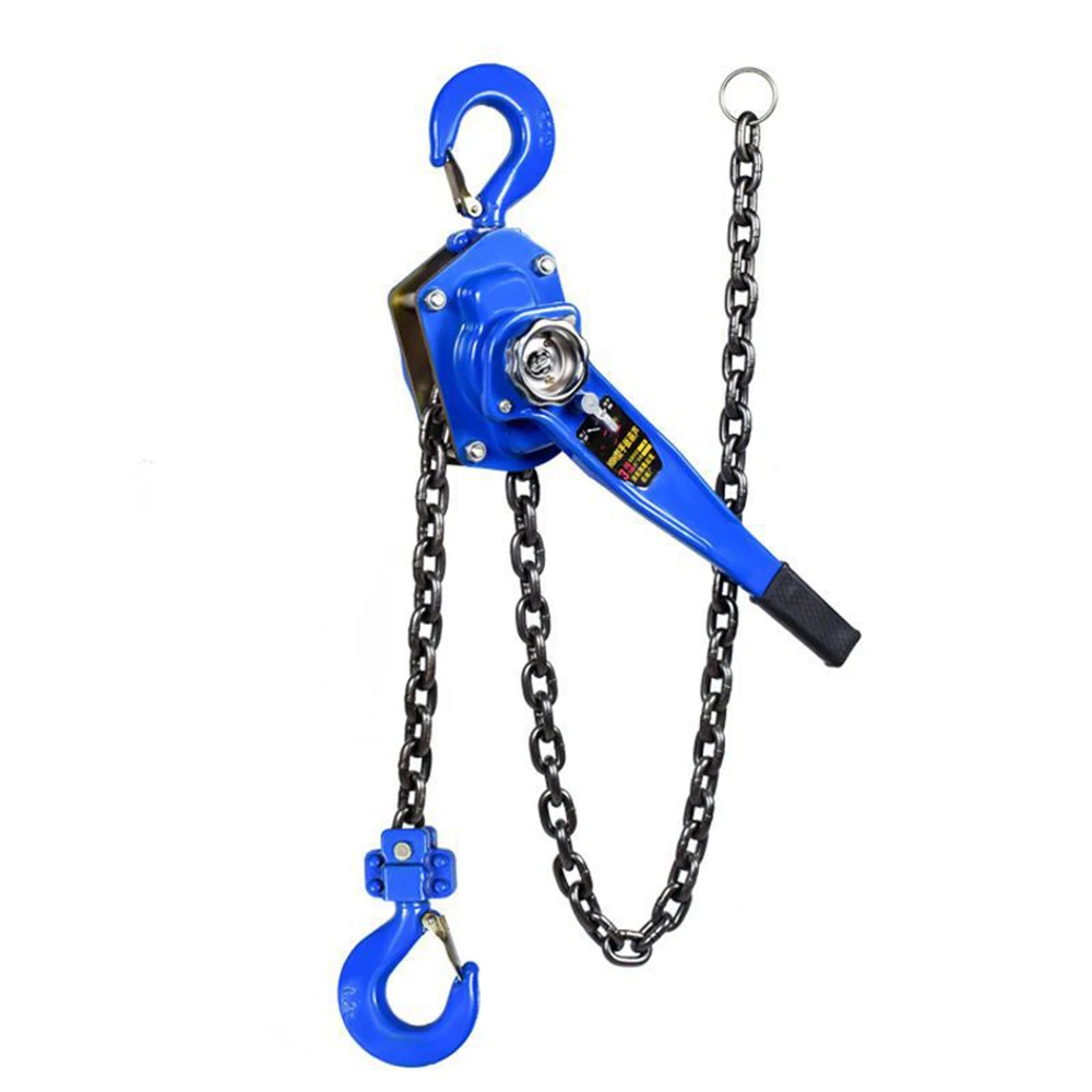 1 T Pulling Wrench Hoist Manual Lifting Chain Hoist Hand Chain Hoist Hook Portable Lever Block inverted Chain Hoist Tightener