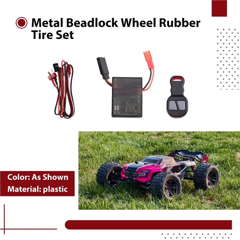 ABKN Beadlock Wheel Rim for 1/10 RC Crawler Car, Rubber Tire Set, Metal Beadlock Wheel, Upgrade Parts for Axial SCX10 TRX4 TRX6