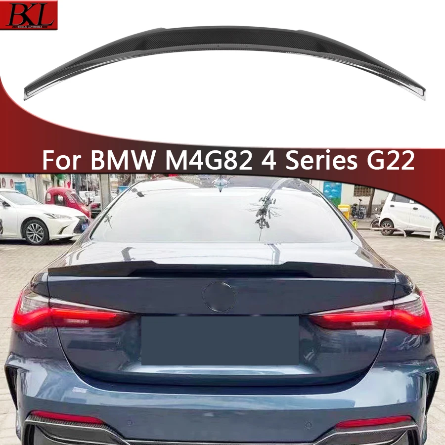 For BMW 4 Series G22 M4 G82 435i 430i Carbon Fiber Spoiler Shunt Rear Tail fins Duckbill Car Wing Retrofit the rear wing Upgrade