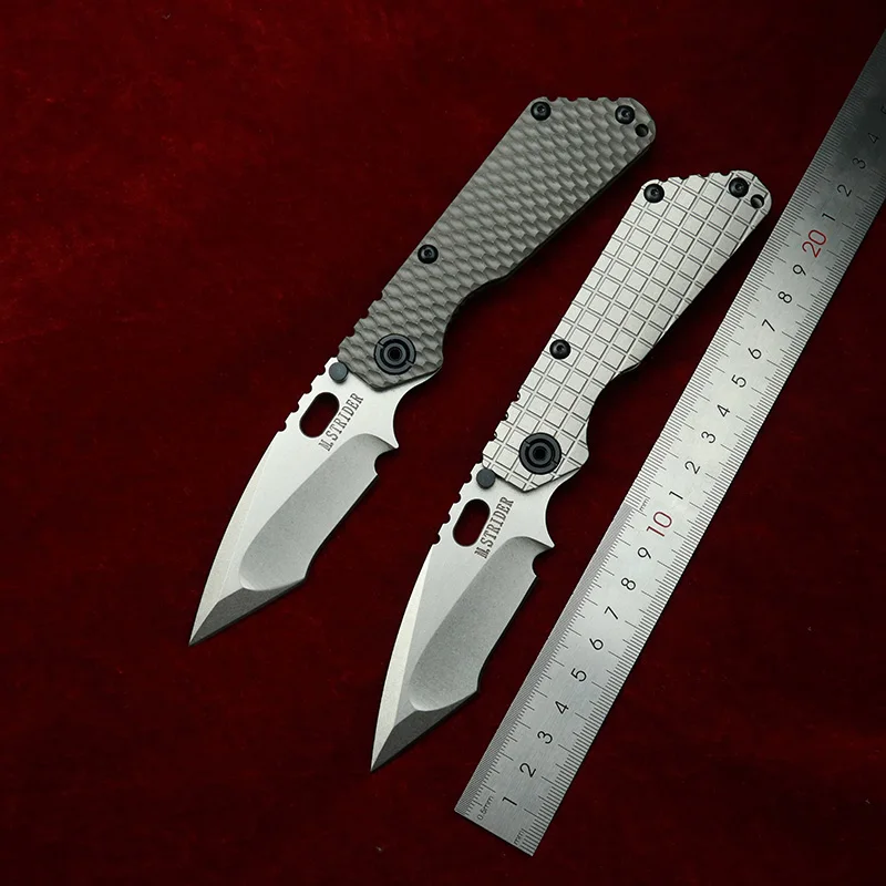 

LEMIFSHE NEW titanium handle SNG carving D2 Tanto blade copper washer folding knife camping hunting outdoor EDC tool