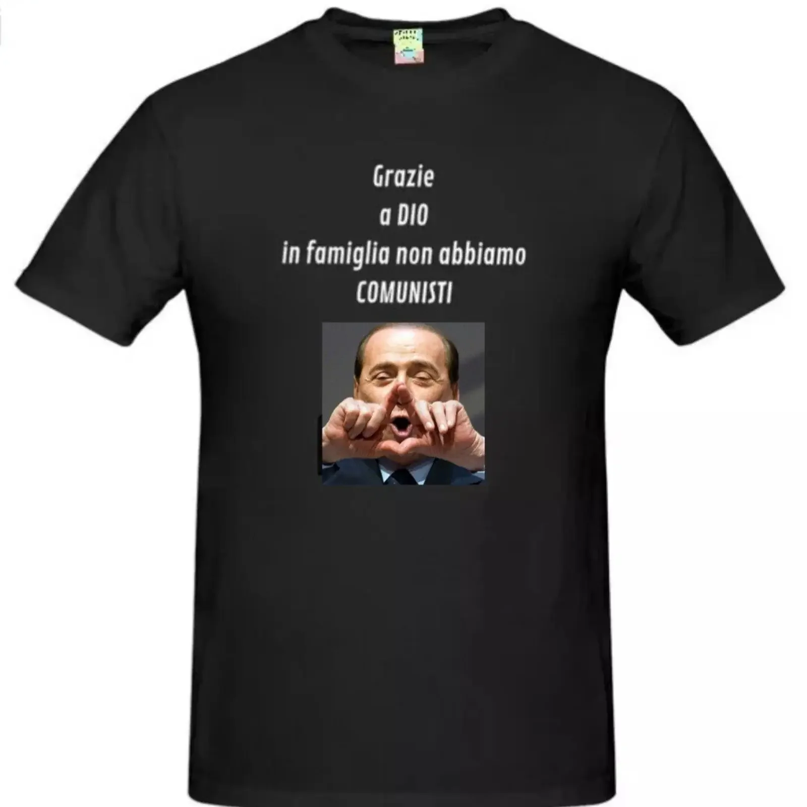 BERLUSCONI T SHIRT Poor Communists 100 cotton Berlusca vintage Washed Breathable Stretched homme fashion Comfortable Casual