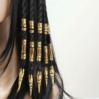 50pcs Personalized Combination Dreadlocks Beads Hair Braid Rings Clips Dread Locks Hair Braiding Cuffs Decoration/Accessories