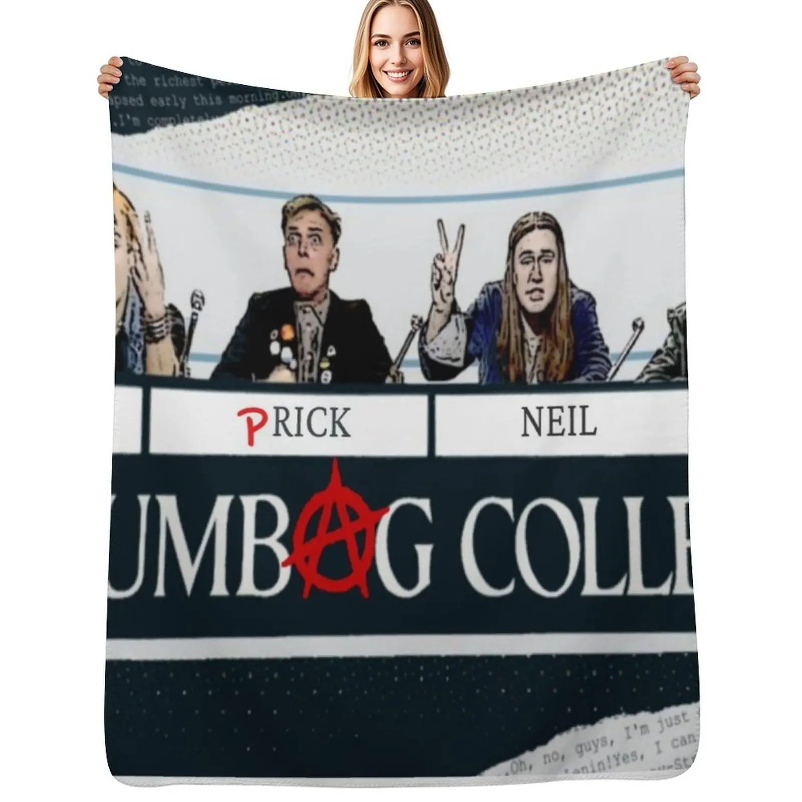 

The Young Ones Scumbag College. Throw Blanket Loose Decoratives Single Decorative Beds Blanket