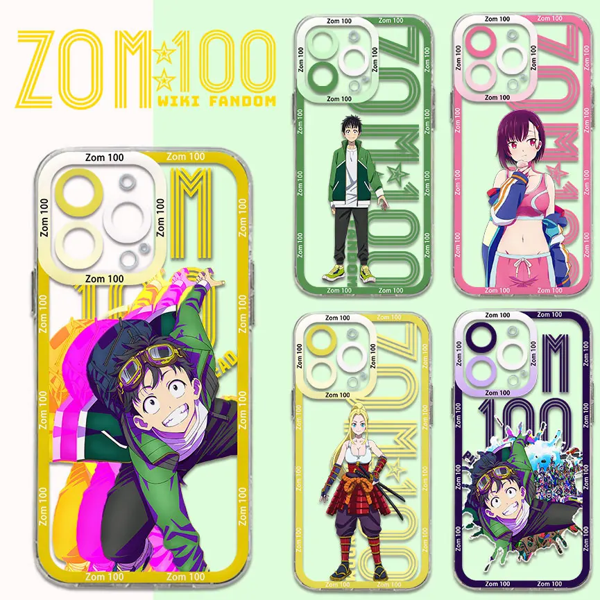 

Japan Anime Zom 100 ne Case For iPhone 15 14 13 12 11 Mini Pro Max X XR XSMax 6S 6 7 8 Plus SE20 Transparent Cover