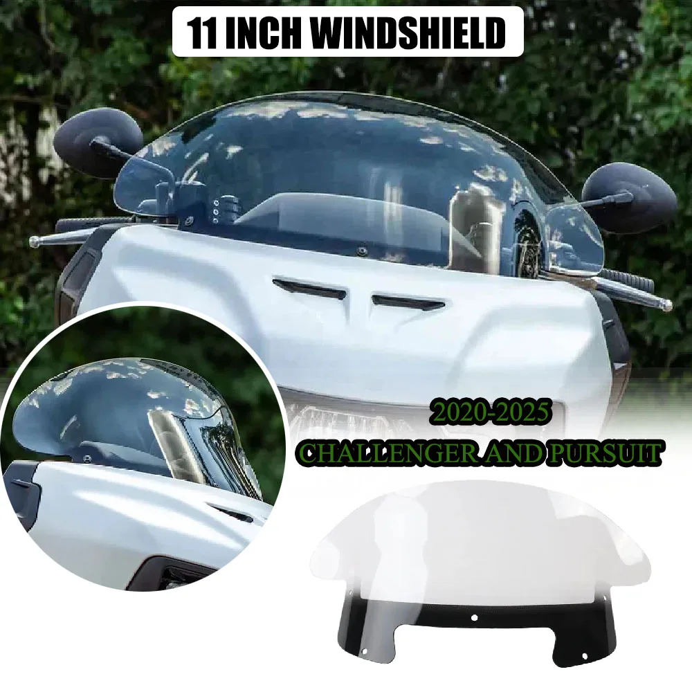 

11 Inch Motorcycle Windshield motorcycle accessories Windshield Fairing Deflector Cover For Indian Challenger Pursuit 2020-2025