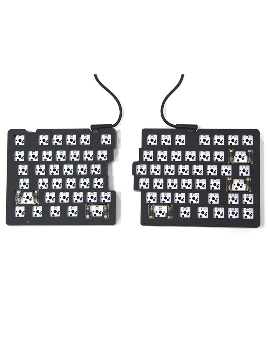 Hotswappable Split Keyboard 78 Key Keyboard Kit DIY LEOBOG Grey Wool V4 Switch LED Light Black Keyboard New 78 Key Ergonomics