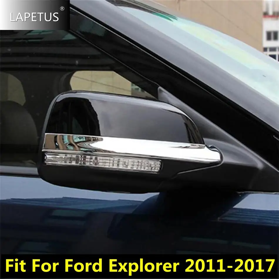 

ABS Chrome Side Rearview Mirror Decor Stripes Protect Streamer Cover Trim Car Styling Accessories For Ford Explorer 2011 - 2017