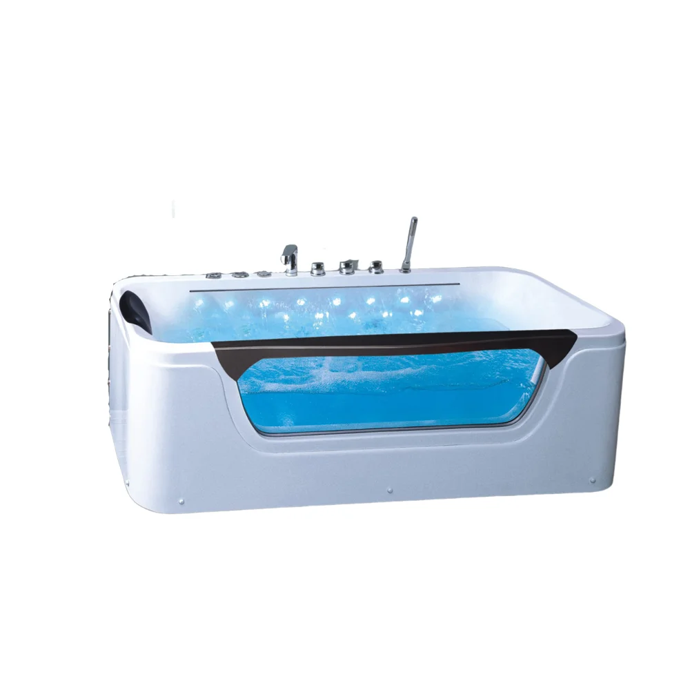 White Modern Hot Sale New Design Acrylic Bathtub Outdoor Spas Massage Bathtub With Drainage