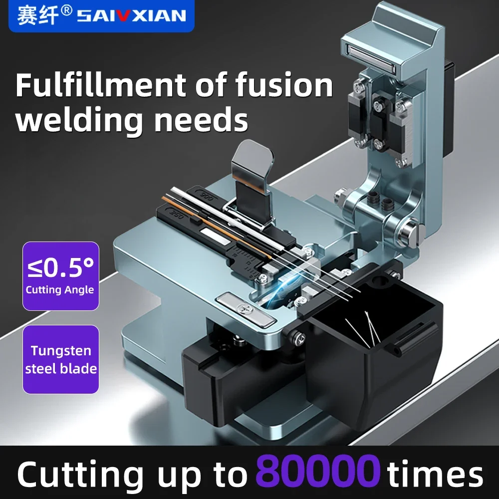 

SAIVXIAN Fiber cleaver V20 Cable Cutting Knife FTTT Fiber Optic Knife Tools cutter High Precision Cleaver 24 point blade
