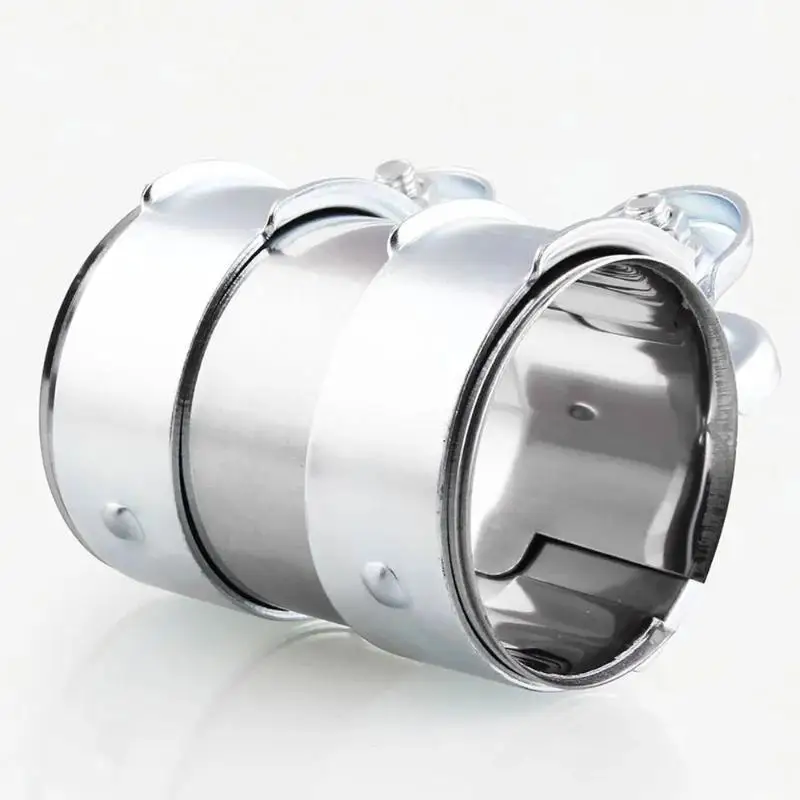

Exhaust Clamp 45mm 50mm 55mm 60mm 65mm Exhaust Tube Pipe Connector Joiner Sleeve Clamp Adjustable Tip