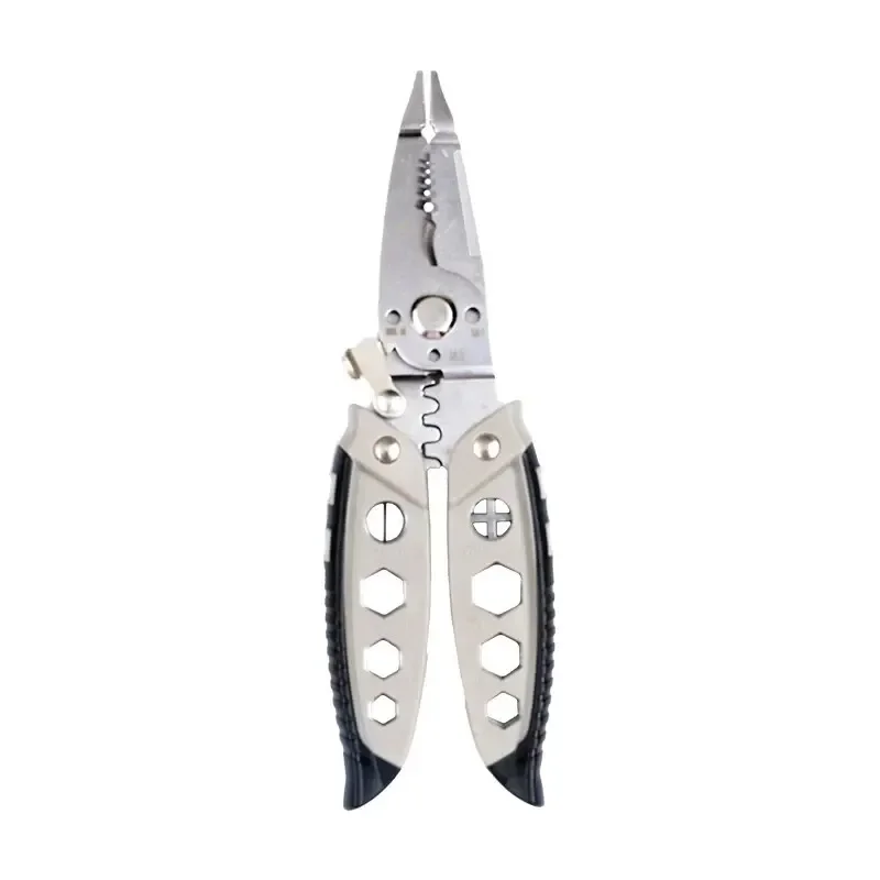 

7''Multipurpose Wire Stripper Stripping Cutter Crimping Cable Electrician Wire Repair Tool Chrome Vanadium Steel Multitool Plier