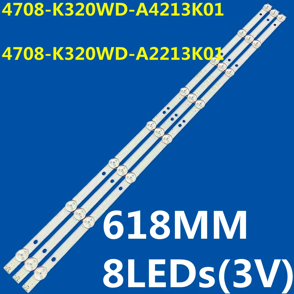 

Лента светодиодной подсветки, 60 шт., 4708-K320WD-A4213K01 A2213K01 LE32D59 LE32E6850 32PFL3045 32PHF5055 32PHF5050 32PHF5201 32PHF3280/T3