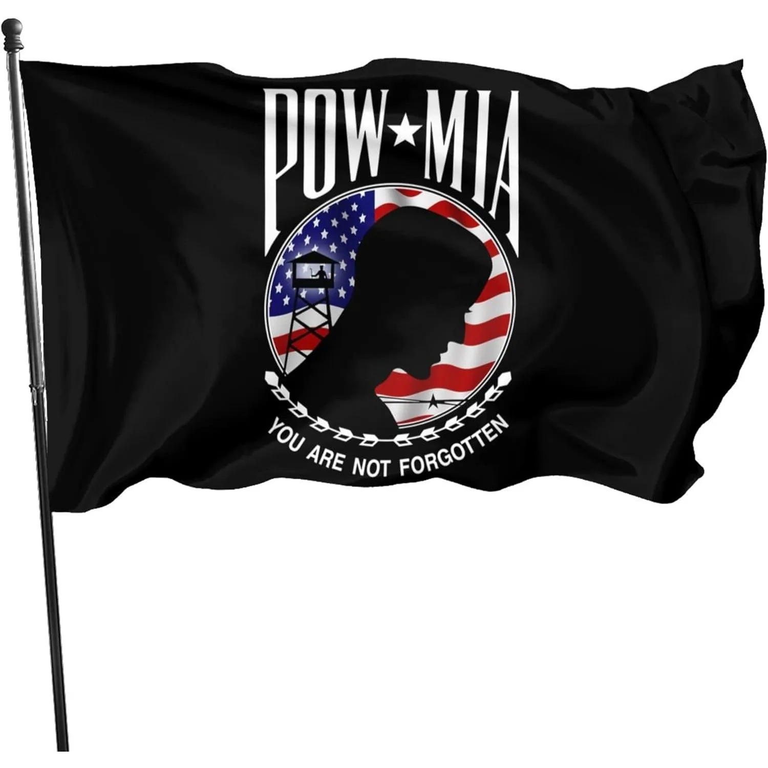 Pow Mia Flag You Are Not Forgotten War Flag Mirror Printing Veterans Memorial Day Flag Polyester