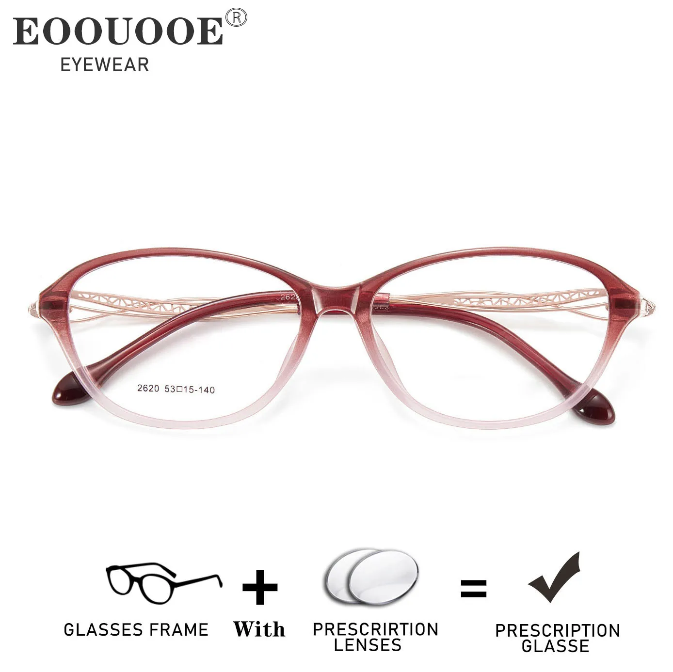 

Beautiful Women Reading Optical TR90 Glasses Frame Recipe Myopia Hyperopia Lenses Distance Prescription Vision Correct Eye Wear