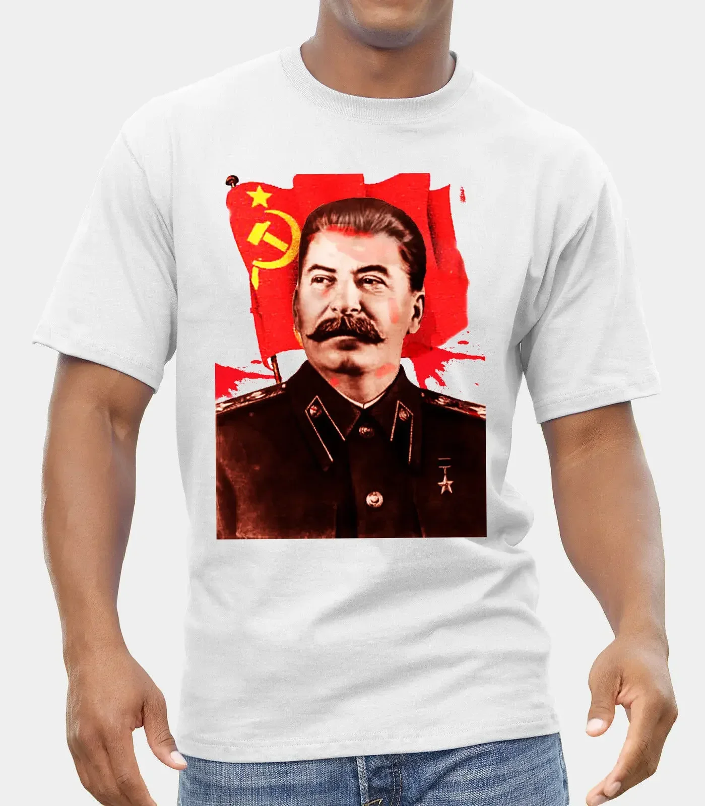Fashion Hot Sale Joseph Stalin Communist Propaganda T-Shirt. Summer Cotton Short Sleeve O-Neck Men's T Shirt New S-3XL