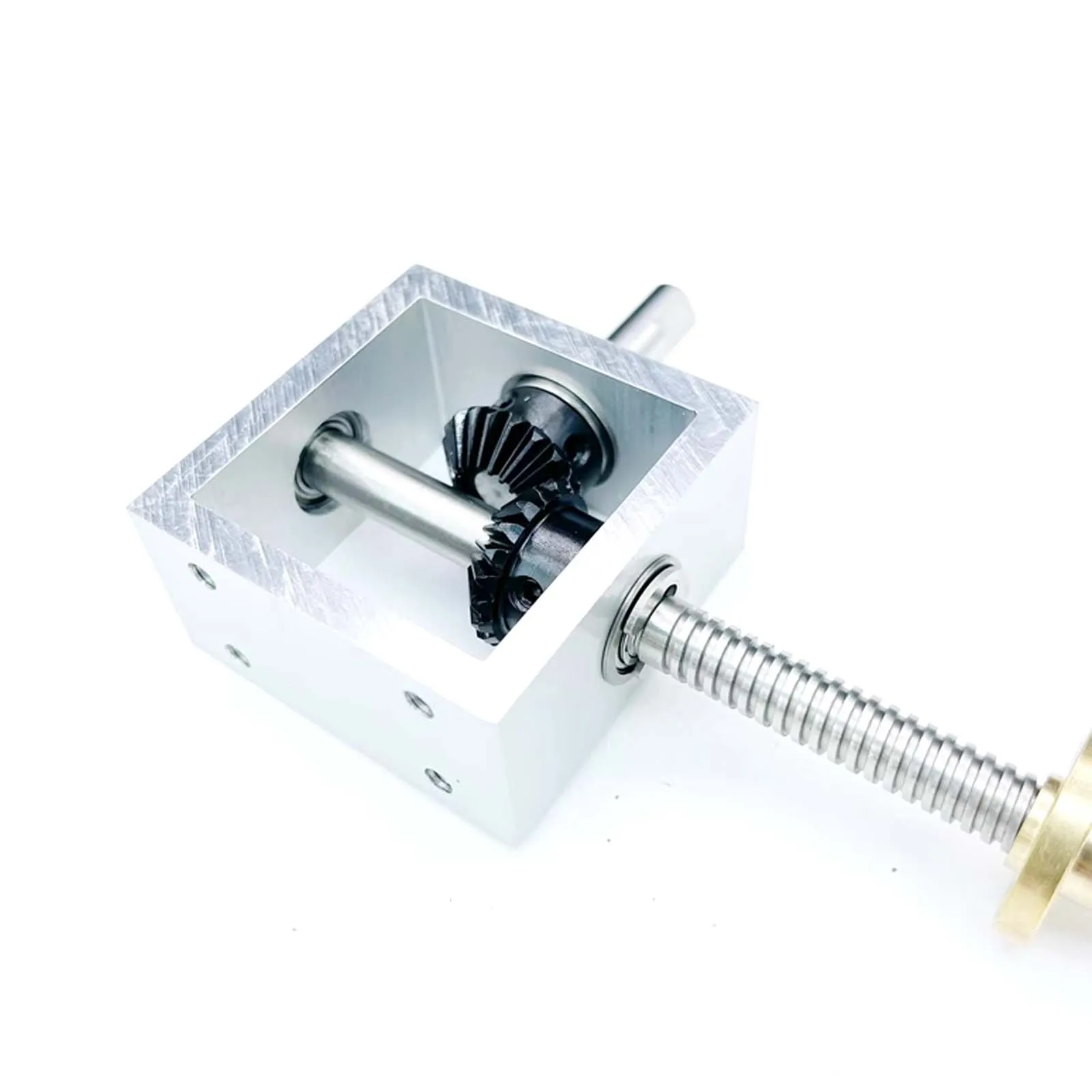 

1:1 Right Angle Steering Lifting Screw Gearbox, 90° Steering Hand-Cranked Screw Linear Lifting Module Gearbox Angle Commutator