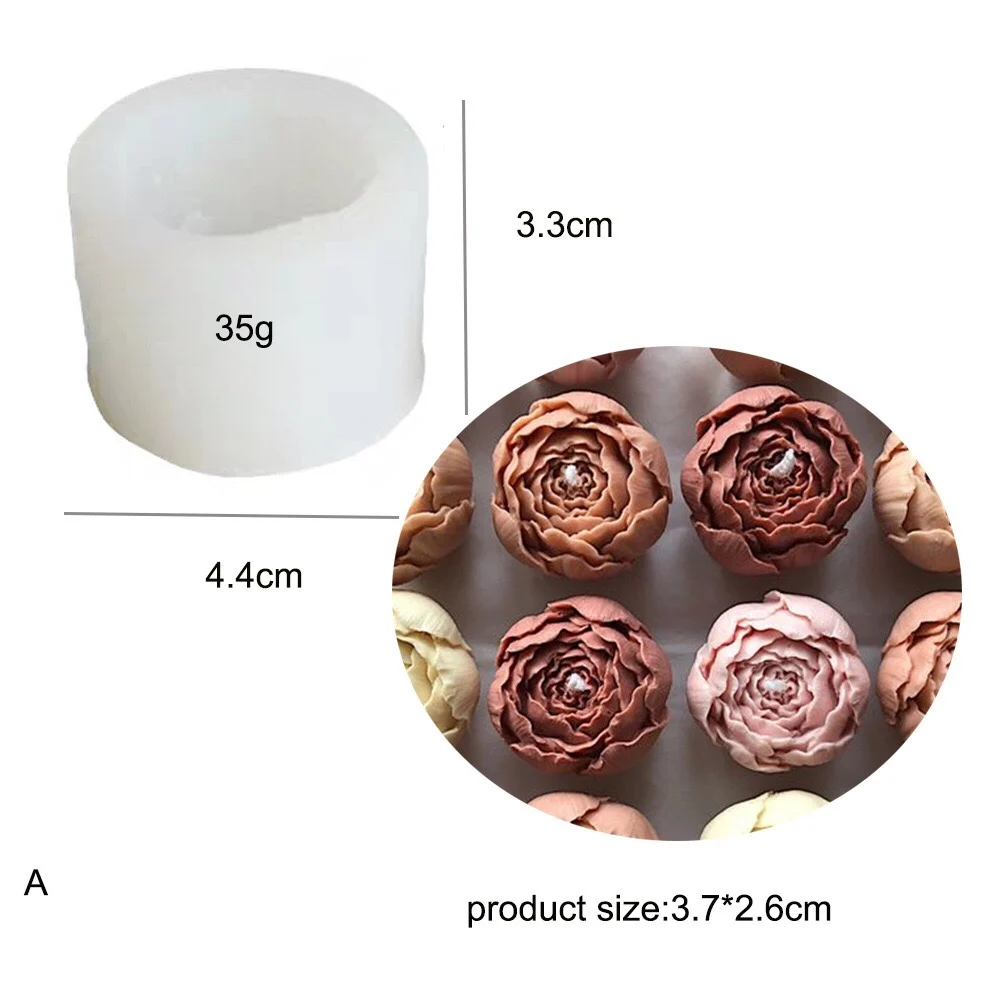 Flower Scented Candles Silicone Mold Home Art Ornaments DIY Handmade Soap Plaster Mould Valentine\'s Day Gift Candle Making