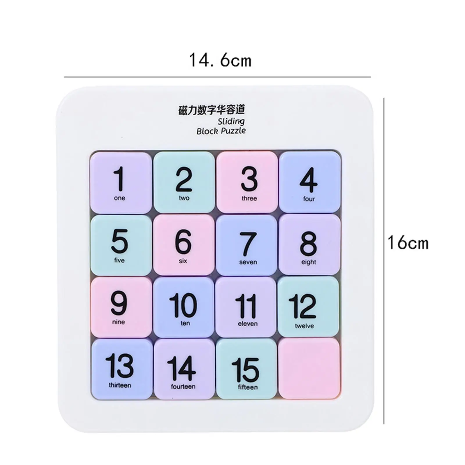 Magnetic Number Sliding Puzzle Portable Learning Tangram Intelligence