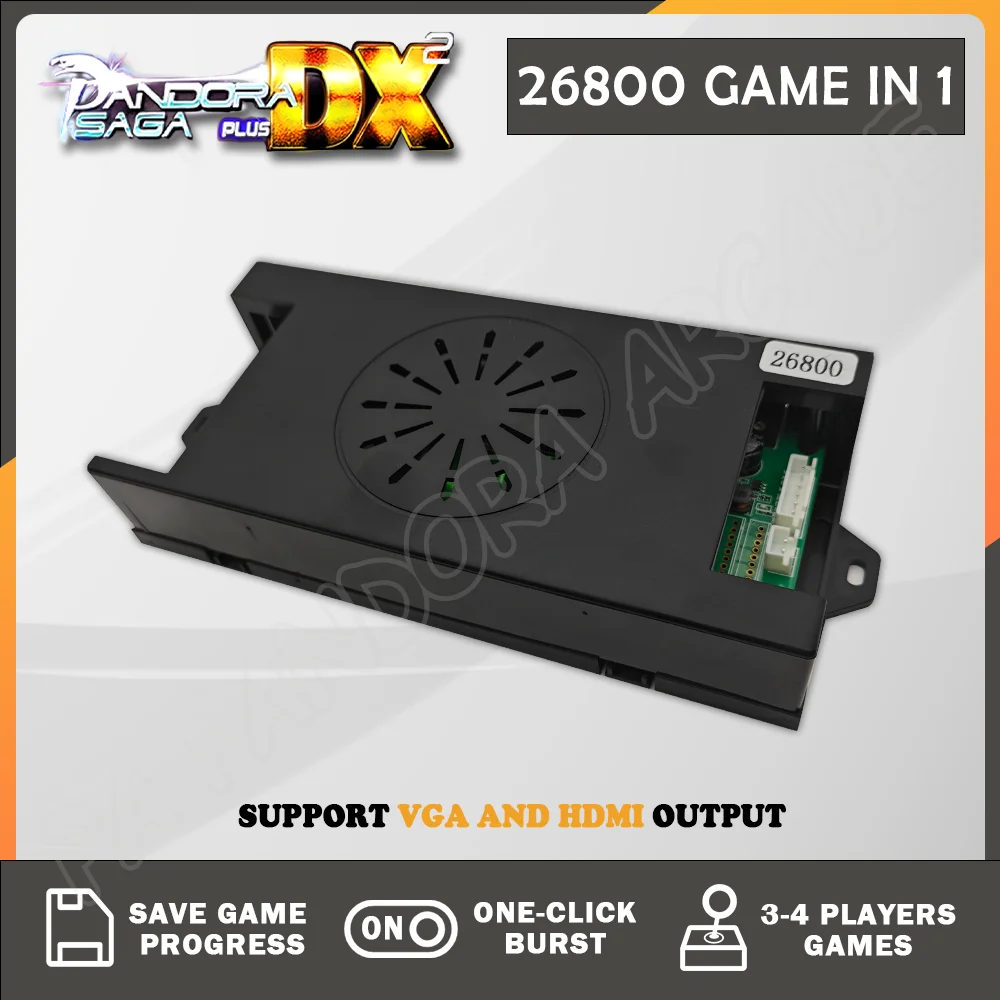 Pandora Saga-DX Arcade Box, console de jeu, carte PCB 40P, manette 5 broches, carte mère, prise en charge VGA HDMI, 26800 en 1, nouveau