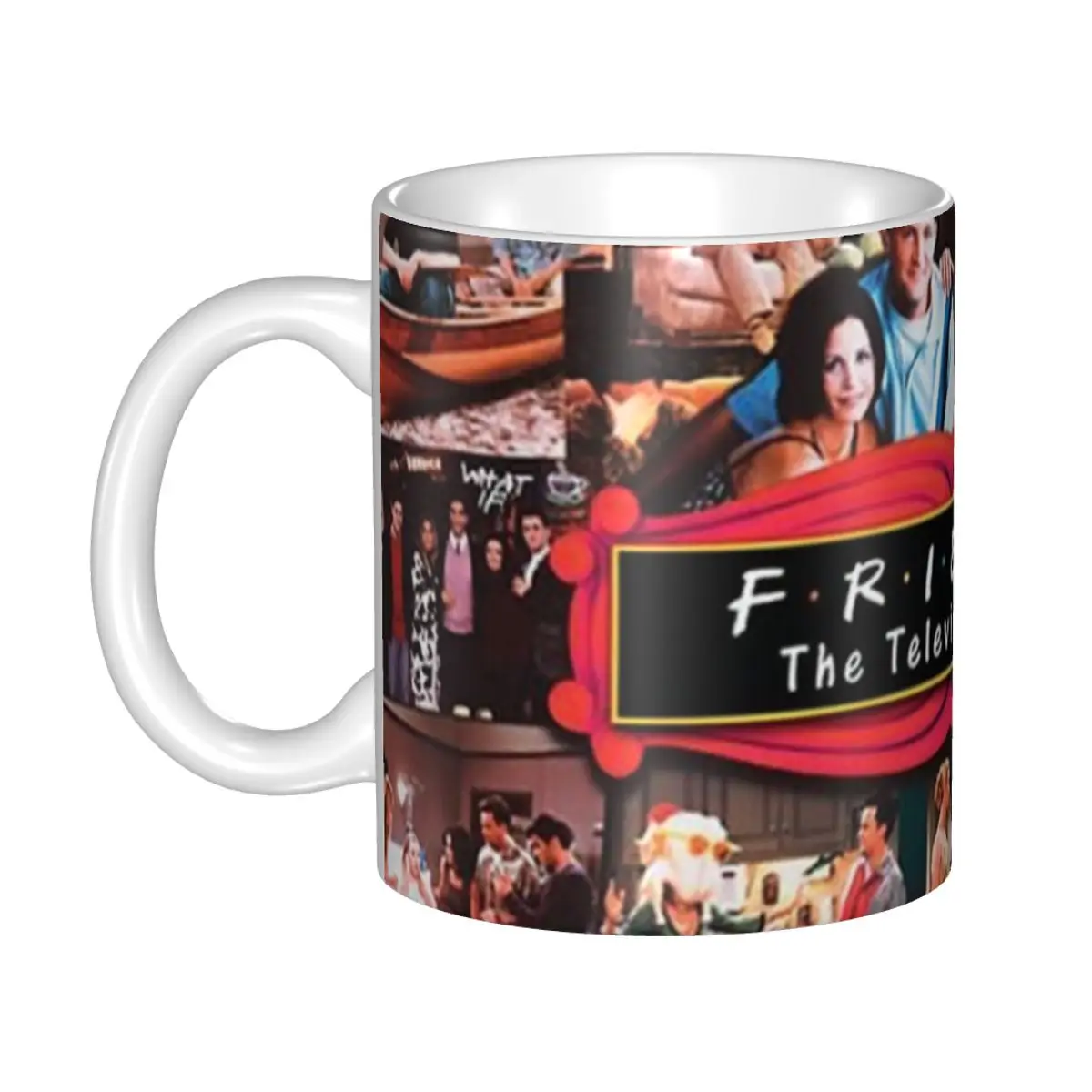 Customized Retro Vintage Friends Collage Mugs DIY Classic TV Show Ceramic Milk Tea Coffee Cups