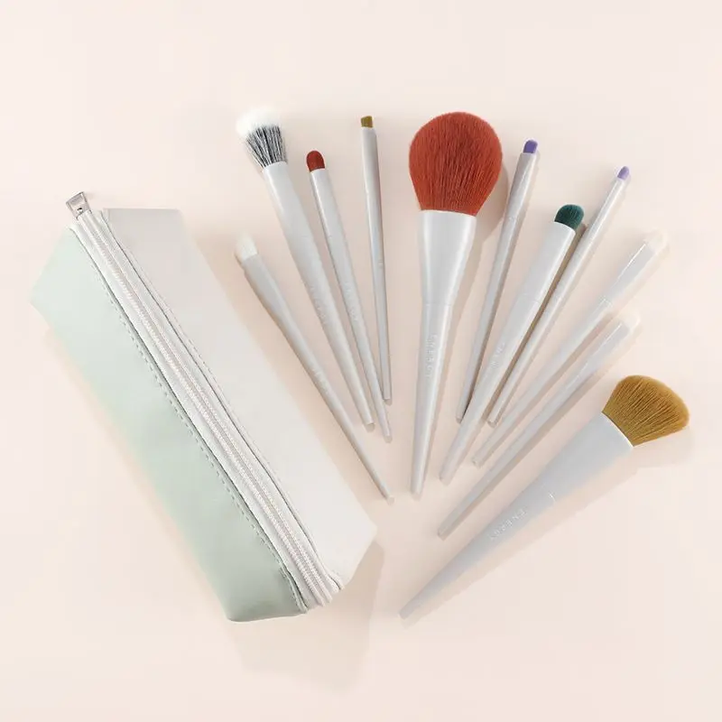 ENERGY White Jade Pottery Set Brush Concealer Brush Blush Brush Loose Powder Brush Foundation Brush Lip And Eye Shadow Brush