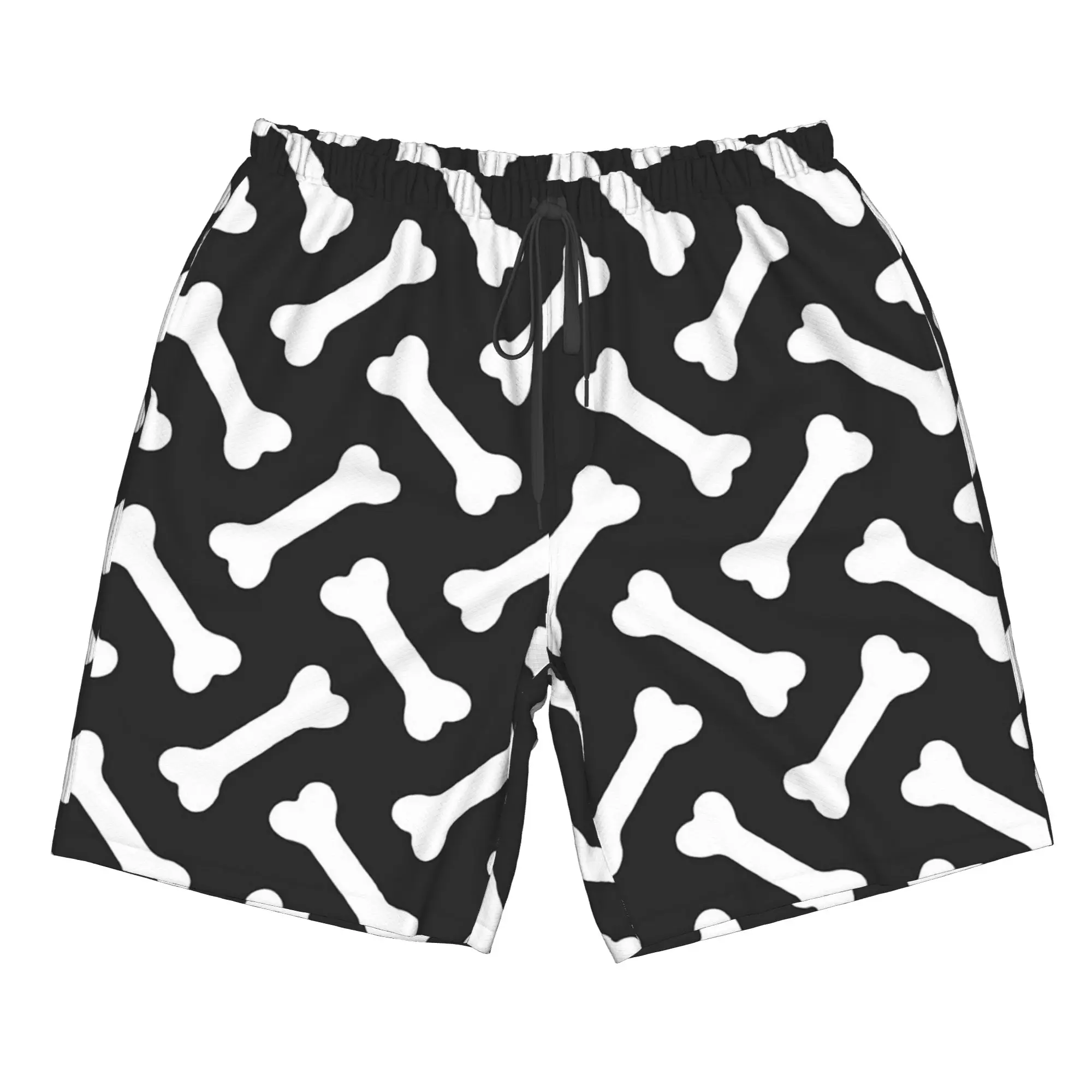 Cartoon Bone Bones Dog Pattern Trunks Beach Board Shorts Casual Quick Dry Swim Summer Men Pants
