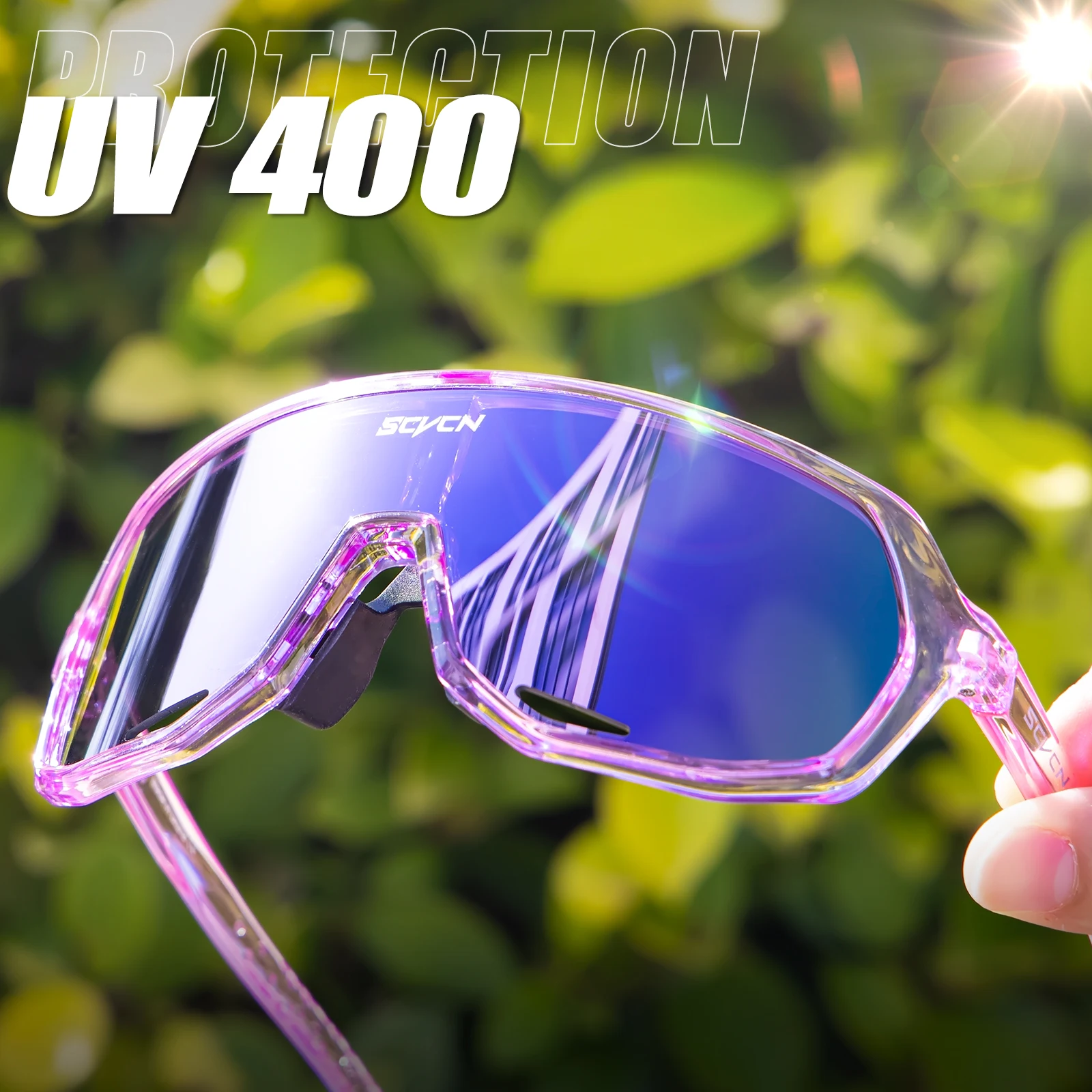 SCVCN Hiking Glasses Men Bicycle Cycling Sunglasses Outdoor Sports Eyewear Women MTB Road UV400 Bike Photochromic Goggles - Image 4