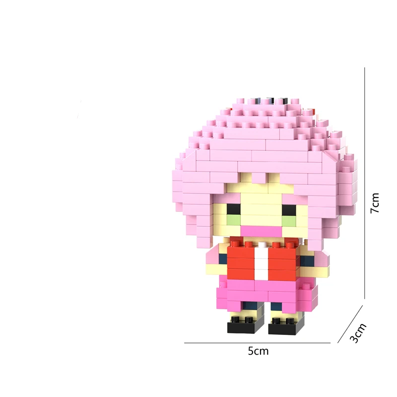 26 أنماط جديدة كارتون أنيمي اللبنات صغيرة لطيف مصغرة الطوب الحلي الجسيمات الصغيرة لعب الأطفال #4