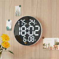 Chuhan New 10 Inch LED Digital Wall Clock 3D Large Clock Remote Control Mute Temperature And Humidity Electronic Alarm Clock