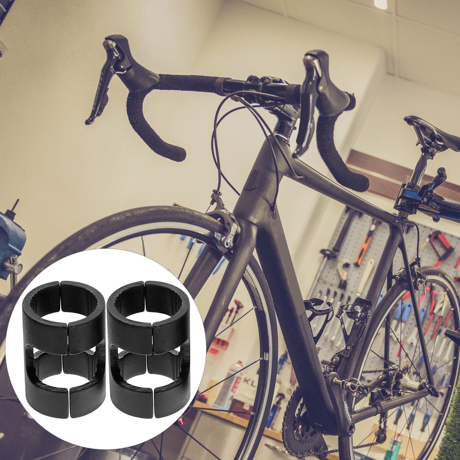 4 قطعة الفواصل المقود دراجة سبائك الألومنيوم الرقائق ل الجذعية المخفض دراجة هوائية جبلية الطريق دراجة تحويل عدة الدراجات اكسسوارات #2