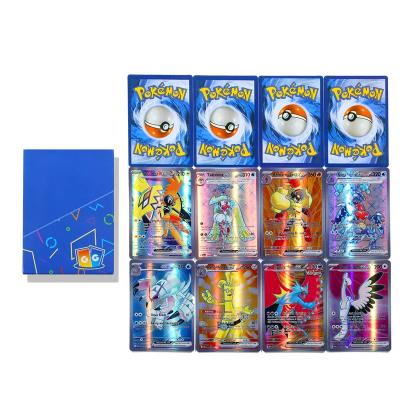 100 Sheets Pokemon Cards Vmax EX GX Energy Card No Repetition Exceed Evolution Charizard Full Flash Card Multiple People Battle - Image 4