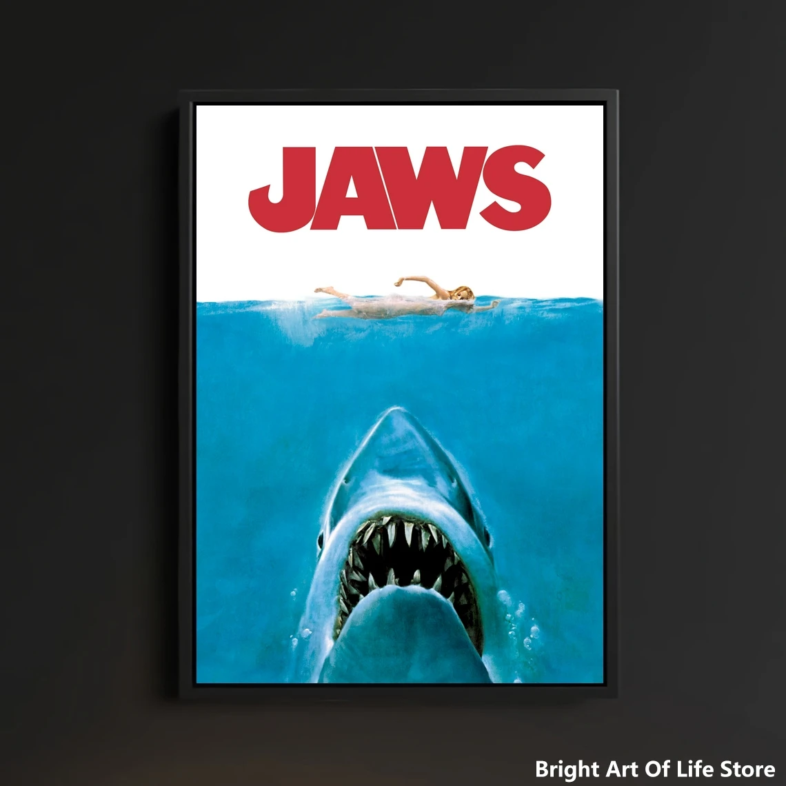 Jaws Classic Movie Poster Star Actor Art Cover Canvas Print Decorative Painting (No Frame)