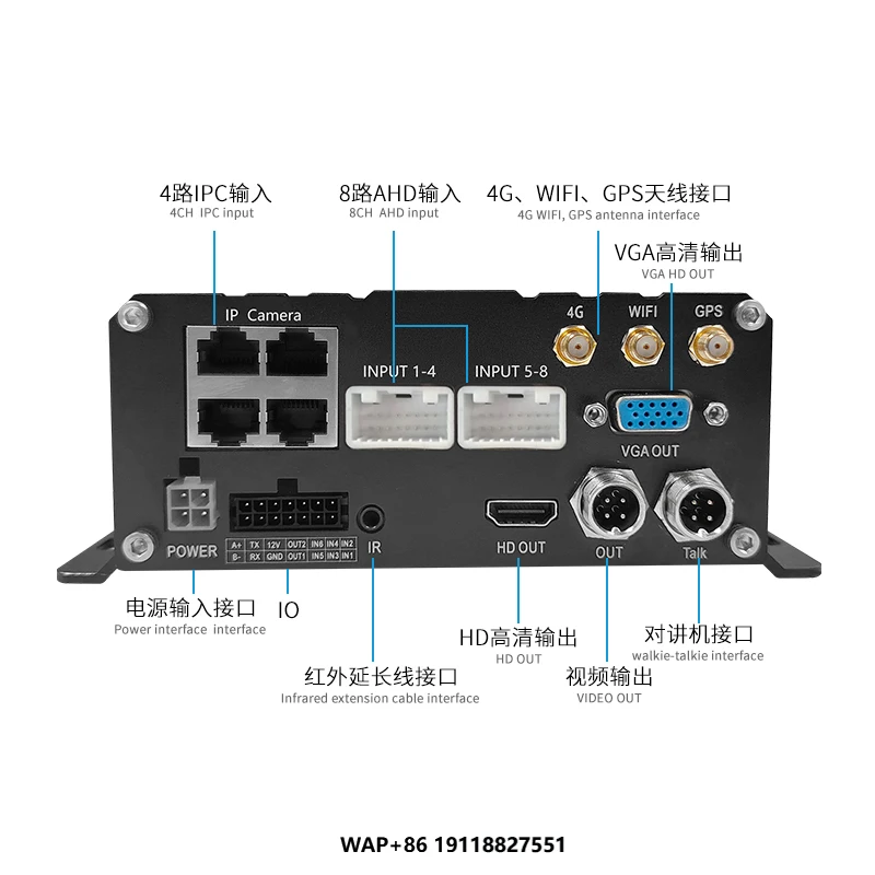 

12CH MNVR 4G WIFI GPS Vehicle Safety Monitoring System for Large Vehicle
