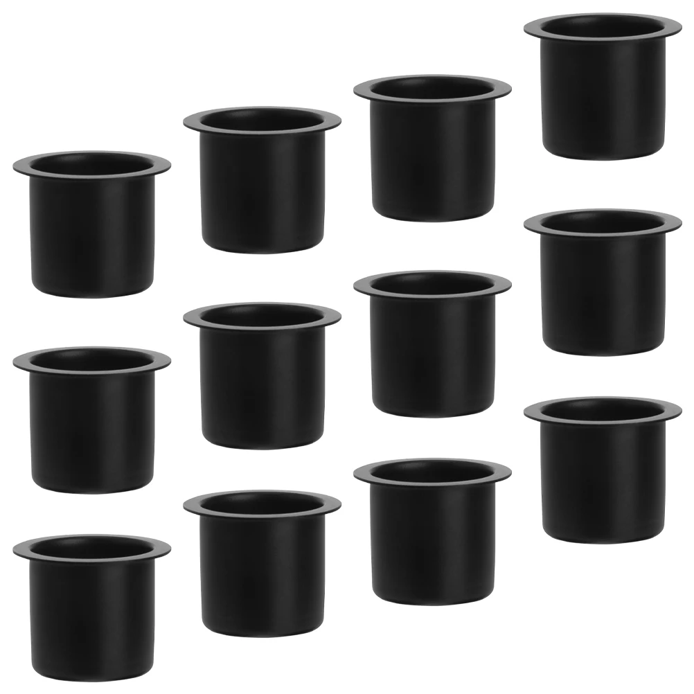 

12 Pcs Holder Vintage Style Cups Cups For Diy for DIY Christmas Decor Metal Drip Protectors Black Color