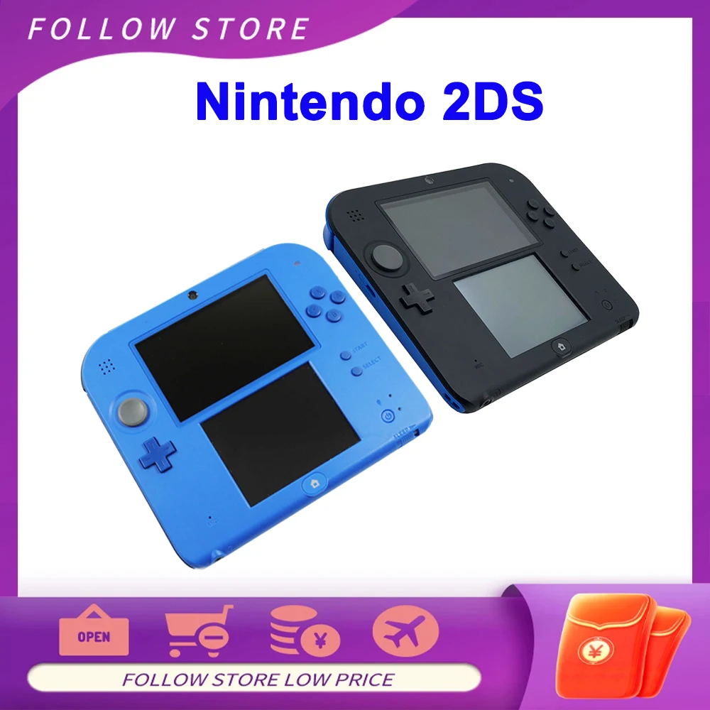 For Nintendo 2DS Game Console Hacked 2DS Game Console with Homebrew / Free NDS Games / Region Free / 100% Original Motherboard