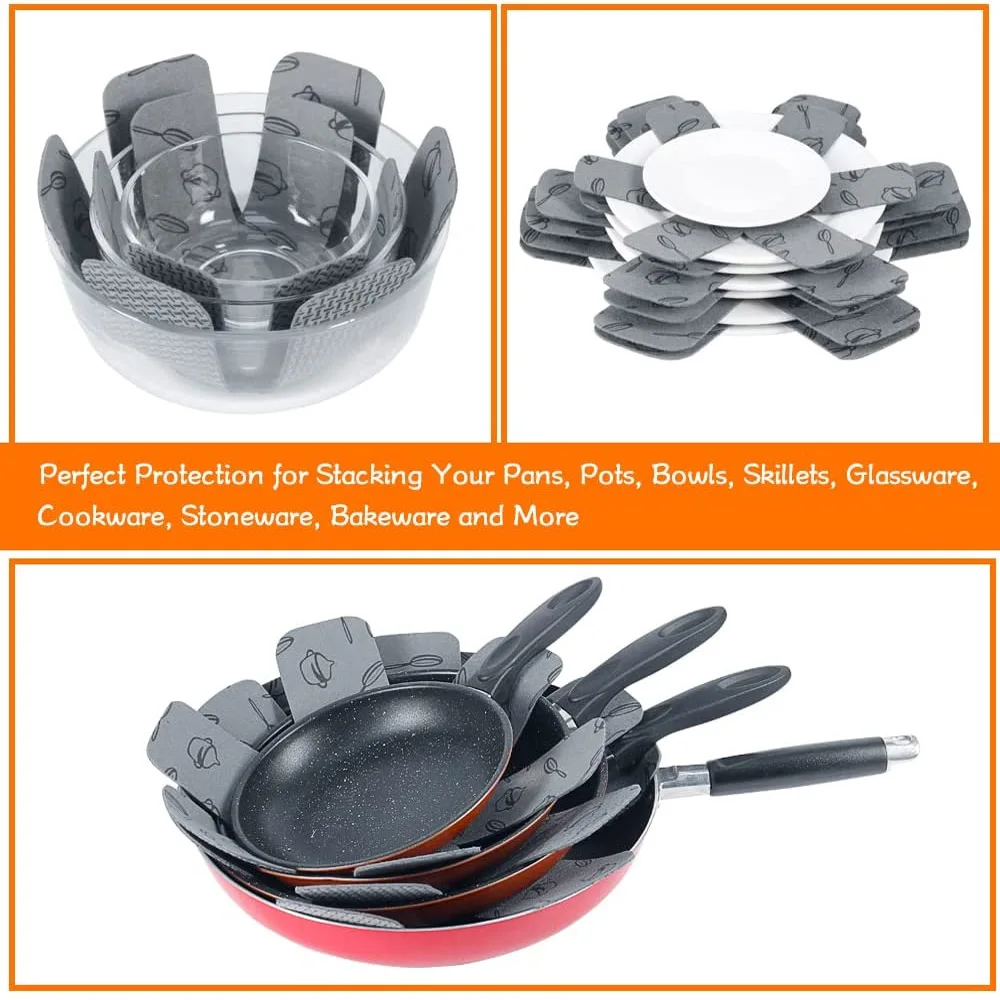 3/5pcs Set Kitchen Accessories Non-stick Protection Pad Pan 38*38cm Divider Pads to Prevent Scratching Separate Protect Surfaces