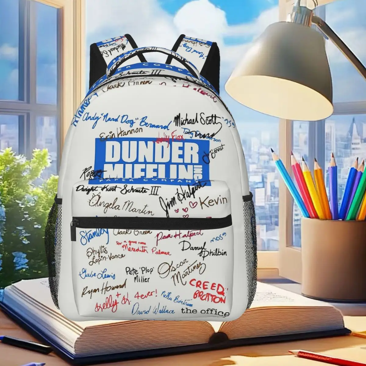 TV Series The Office Dunder Mifflin Backpack Student Boys Girls BookBag Kids School Bag Laptop Shoulder Bags for Men Women