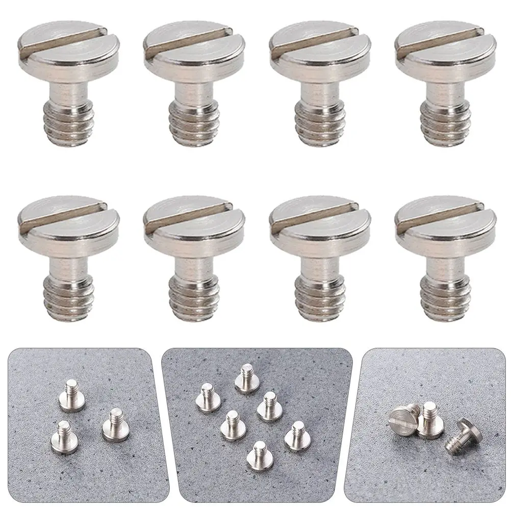 8 ชิ้นกล้องขาตั้งกล้องสกรูเหล็กชุบนิกเกิลทนทานน้ําหนักเบาขนาดกะทัดรัดอุปกรณ์เสริมการถ่ายภาพขาตั้งกล้องอะแดปเตอร์ Quick