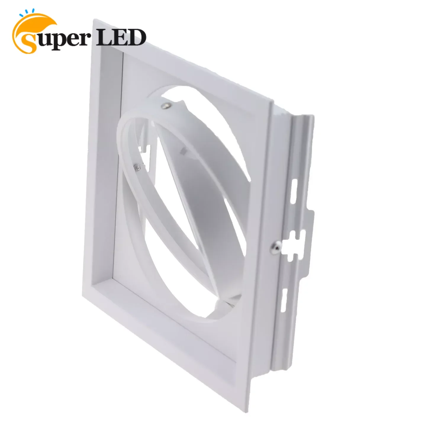 

Round Square Spotlight Tilt Ceiling White Black GU10 Recessed Downlight Light LED Cut Out 155mm