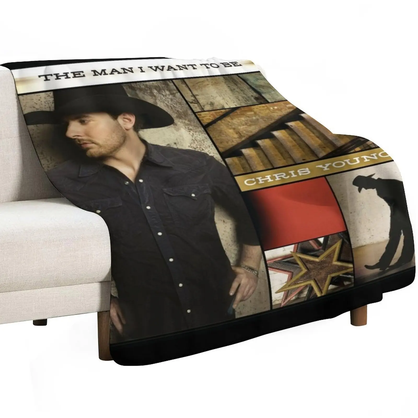 Chris Young the man i want to be Throw Blanket Comforter Blankets For Bed Sofas Travel christmas decoration Heavy Blankets