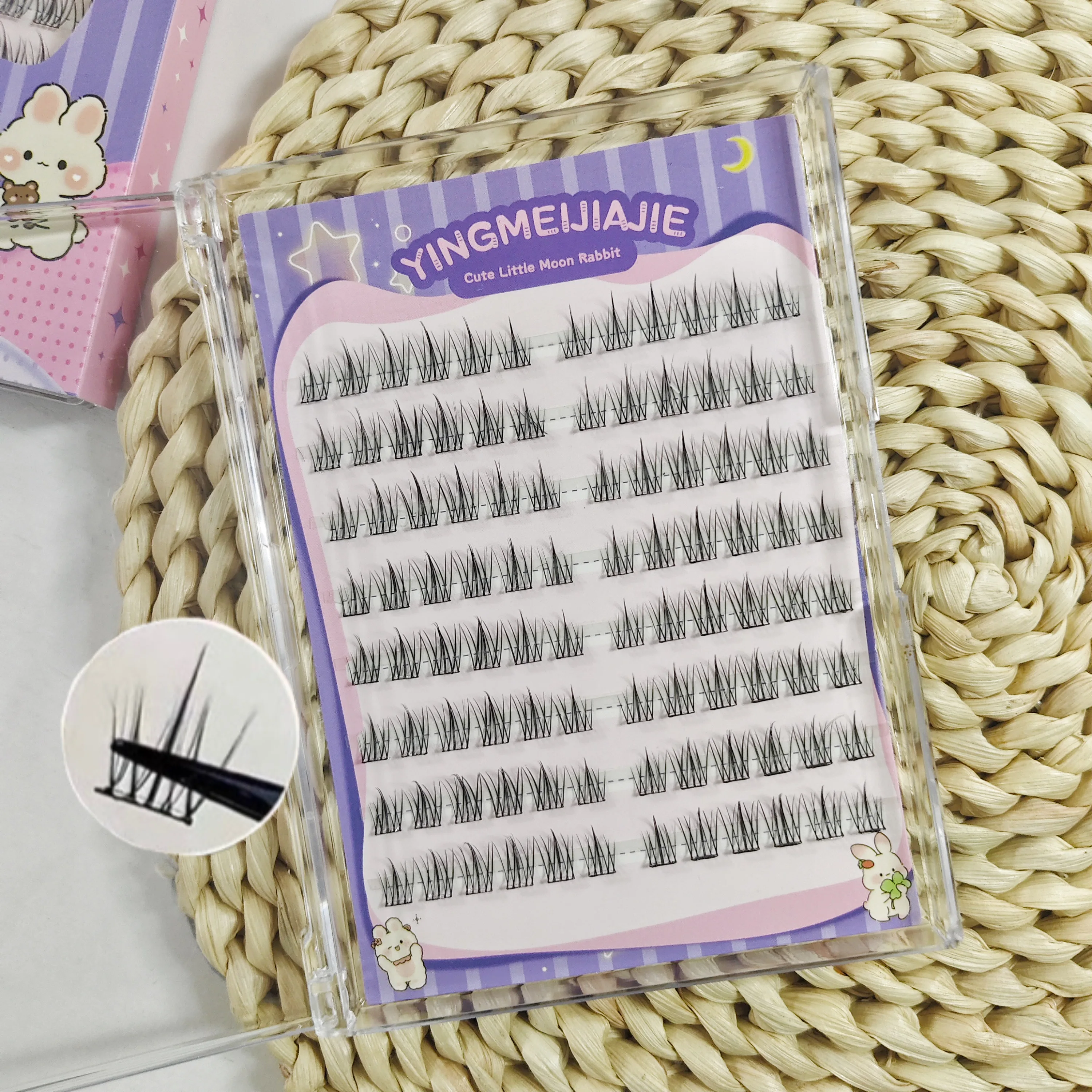 Ciglia individuali Cluster C Curl Mix Cluster di ciglia 3D Wispy Estensione ciglia fai da te 0.1mm Fascia super sottile Ciglia naturali riutilizzabili