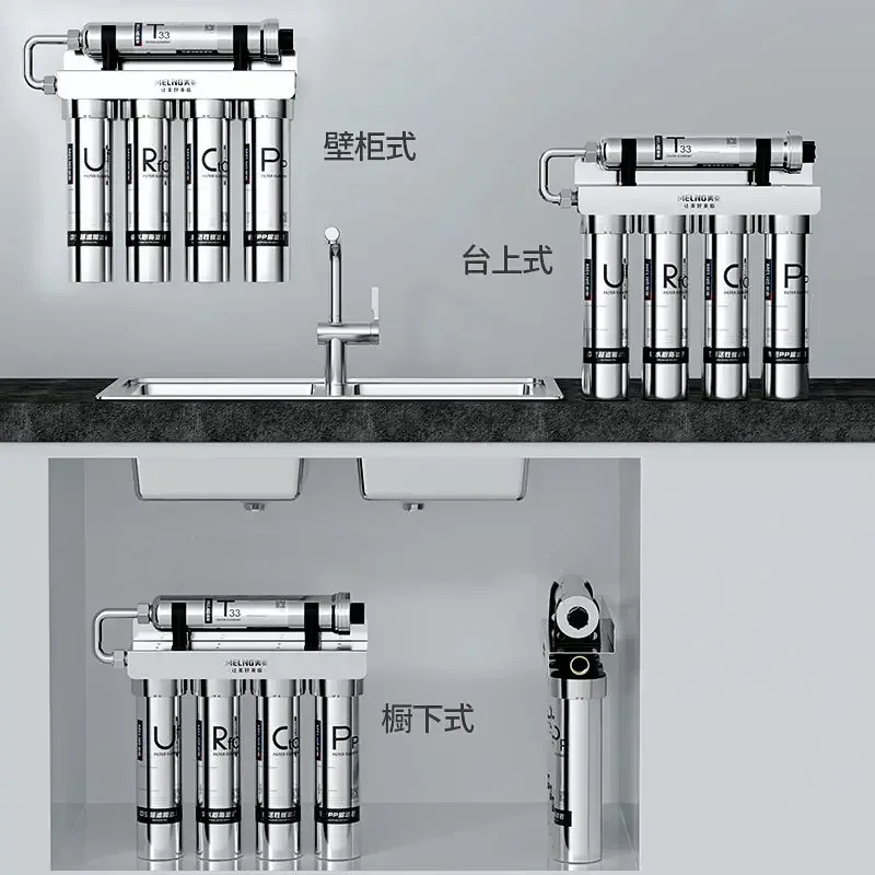 Huishoudelijke waterzuiveraar - Direct drinkkraanwaterfilter, keukenwaterzuiveraar, roestvrij staal mineraal