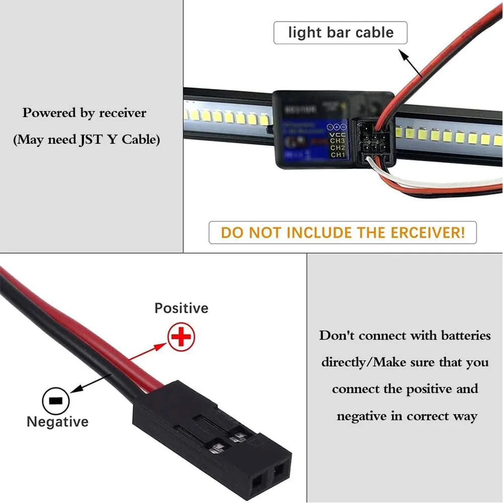 Kit LED per lampada da tetto a luce super luminosa per auto RC 155mm 36 LED per 1/10 RC Crawler Car Axial SCX10 TRX4 TRX6 RC4WD D90 Corpo