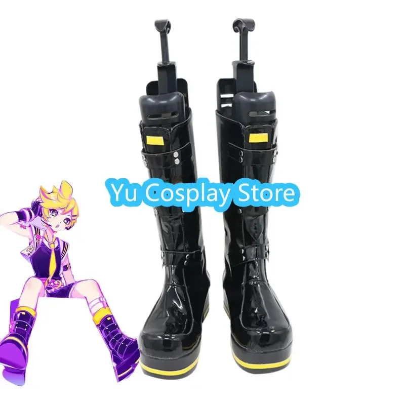 

Yu-Cosplay Rin Cosplay Shoes Halloween Carnival Boots Cosplay Prop Anime PU Leather Shoes Custom Made